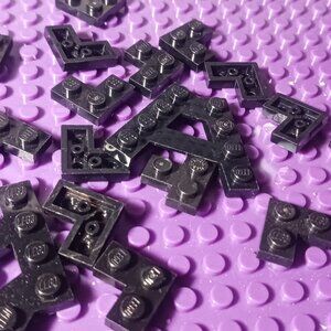 Lego - Black Plates - L plates and 1x4 angled - Used Clean 1.6 oz